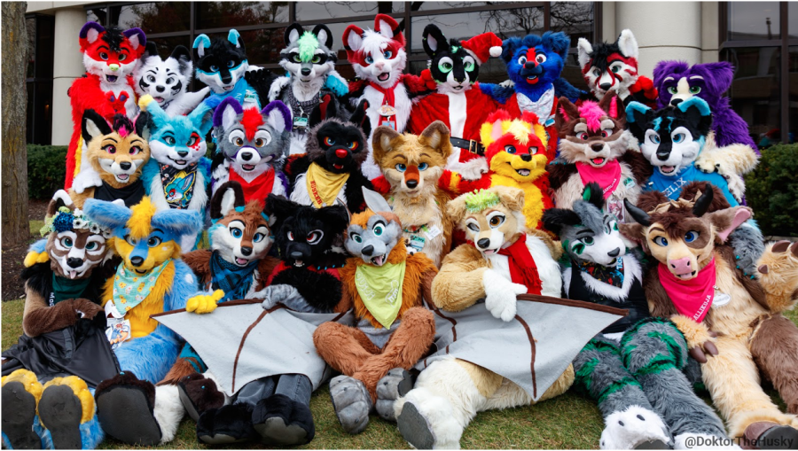 Photo of fursuiters at Furlandia 2018, photo credit: Doktor 