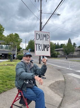 “Dump Trump:” The One-Man Protest on Vermont Street
