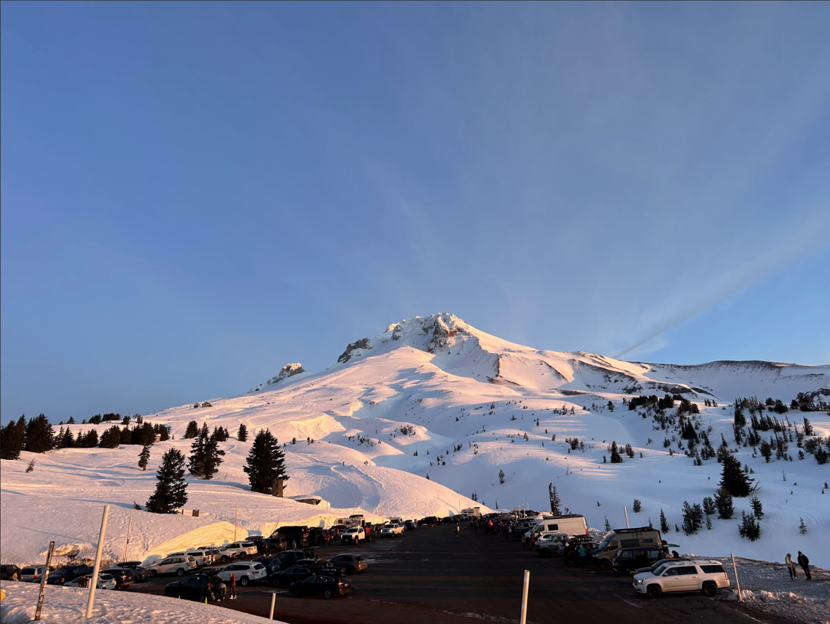 Mt. Hood from the Timberline Lodge parking lot.