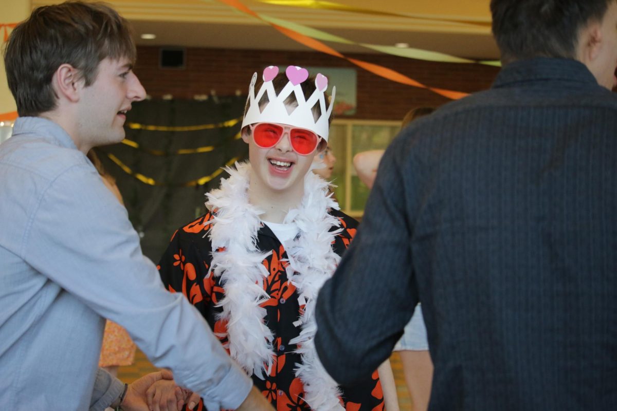 Students form a dance circle at last year's Unified Pron in the cafeteria. Photo by Alexa Miranda
